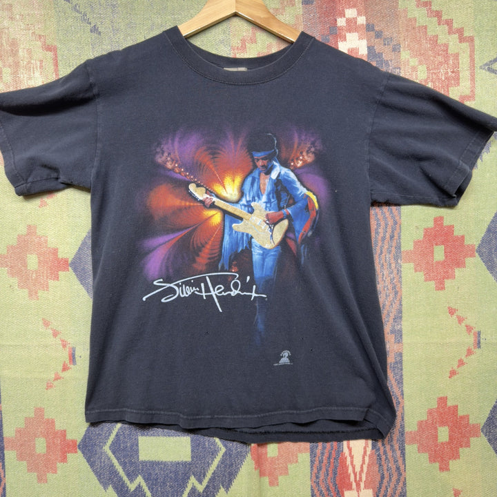 Jimi Hendrix Vintage Liquid Blue T Shirt Size Small 2000s