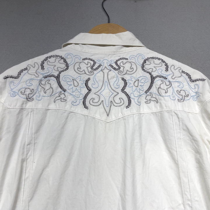 Vintage DKNY Jeans Y2K Pearl Snap Shirt Size XL