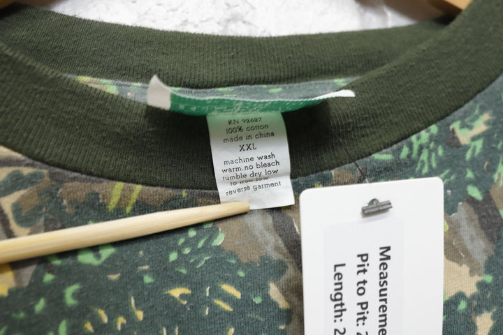 Bushlan Camo Vintage Long Sleeve T Shirt 90s XL