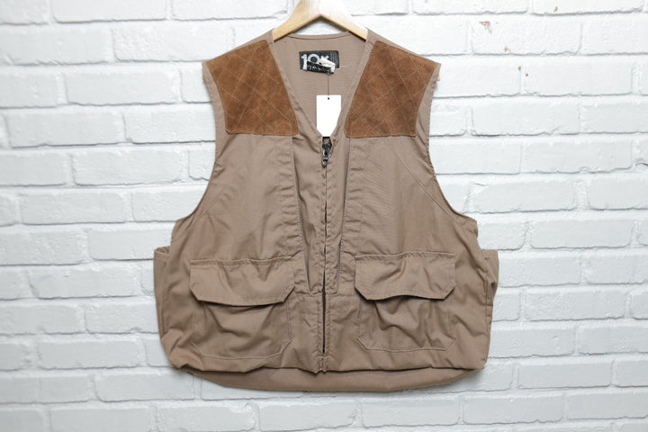 10X Vintage Brown Hunting Vest Large 90s