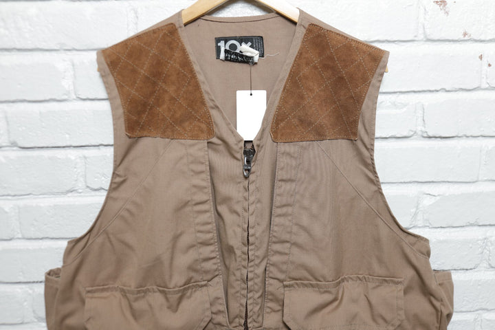 10X Vintage Brown Hunting Vest Large 90s