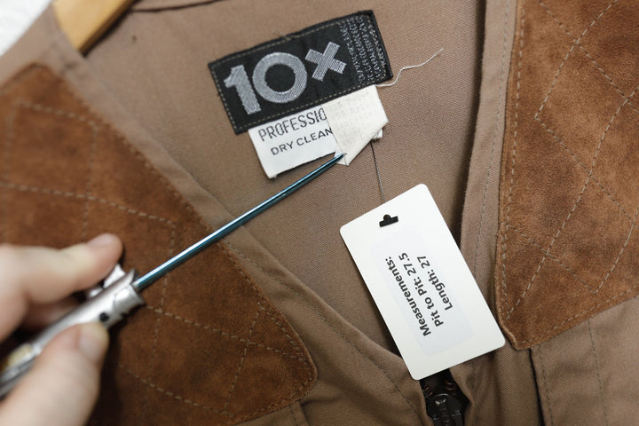 10X Vintage Brown Hunting Vest Large 90s