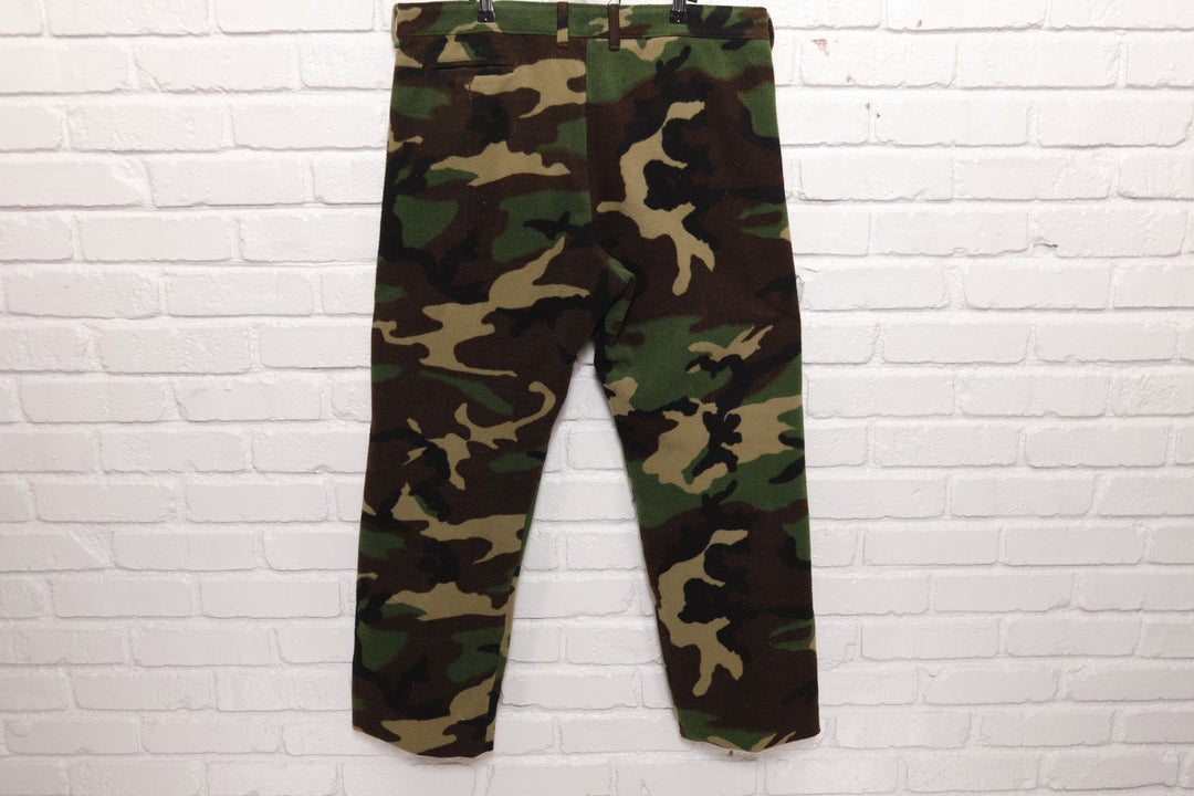 Cabela's Whitetail Vintage Camo Polar Fleece Pants 80s 38/29.5