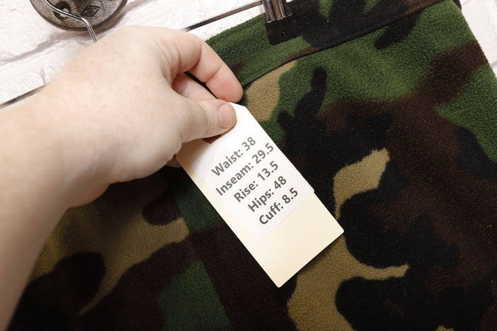 Cabela's Whitetail Vintage Camo Polar Fleece Pants 80s 38/29.5