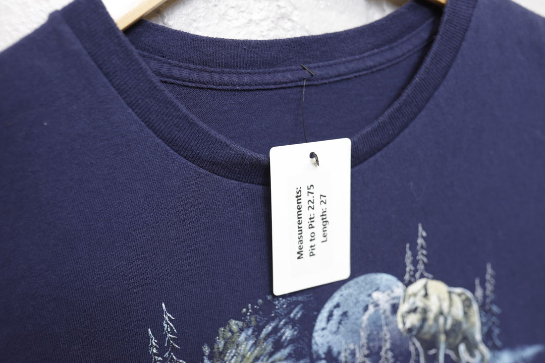 Alaska Vintage Wolf Moon T Shirt 2000s Large