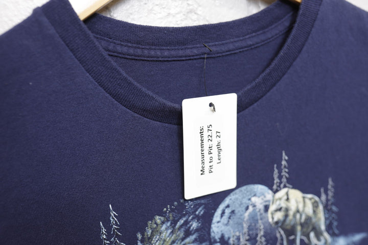 Alaska Vintage Wolf Moon T Shirt 2000s Large