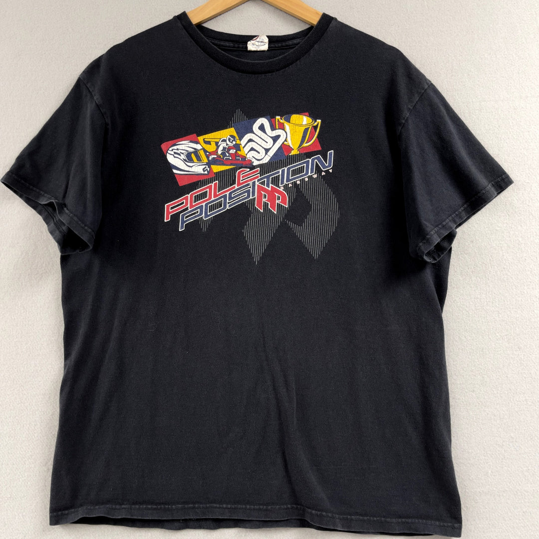 Vintage Pole Position Raceway Karting Shirt Black Size Large