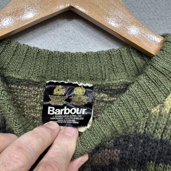 Vintage Barbour Camo Sweater Size Medium