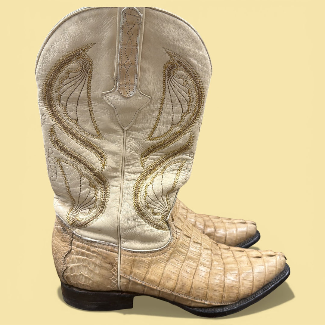 Cuadra Caiman Exotic Leather Cowboy Boots Size 7.5
