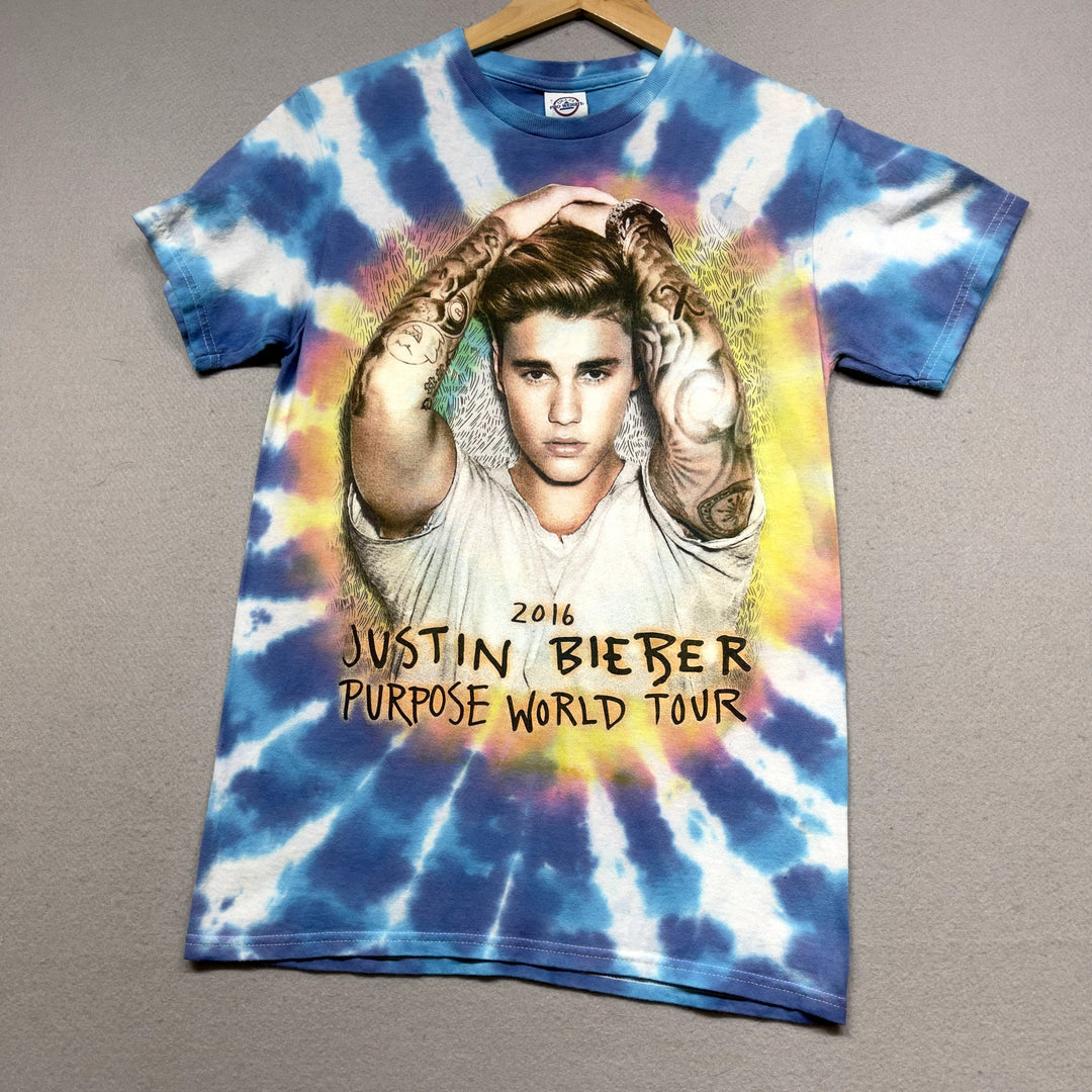 2016 Justin Bieber Purpose Tour Tie Dye T Shirt Size Small