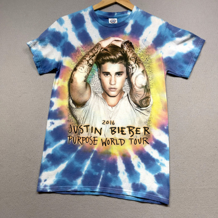 2016 Justin Bieber Purpose Tour Tie Dye T Shirt Size Small