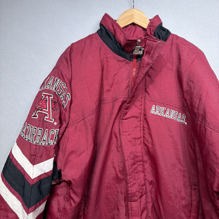 Vintage 90s Arkansas Starter Puffer Jacket Size XL