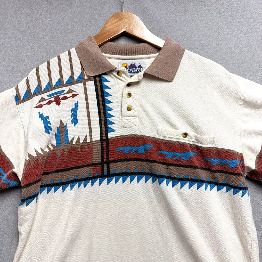 Vintage Alamosa Western Polo Shirt Size Medium