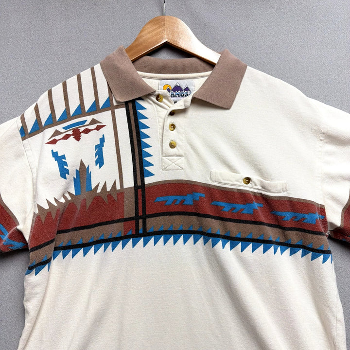 Vintage Alamosa Western Polo Shirt Size Medium