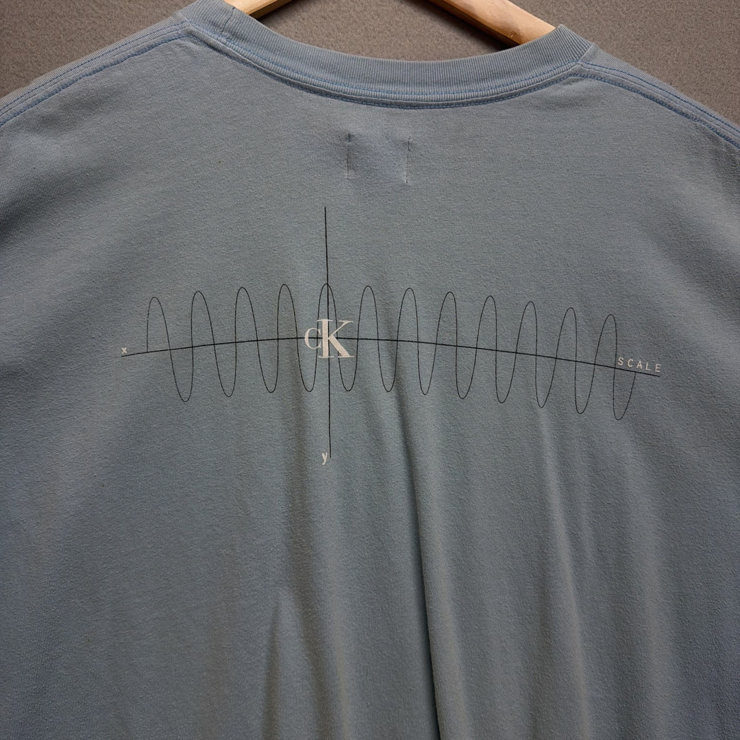 Vintage Y2K Calvin Klein Scale T Shirt Size