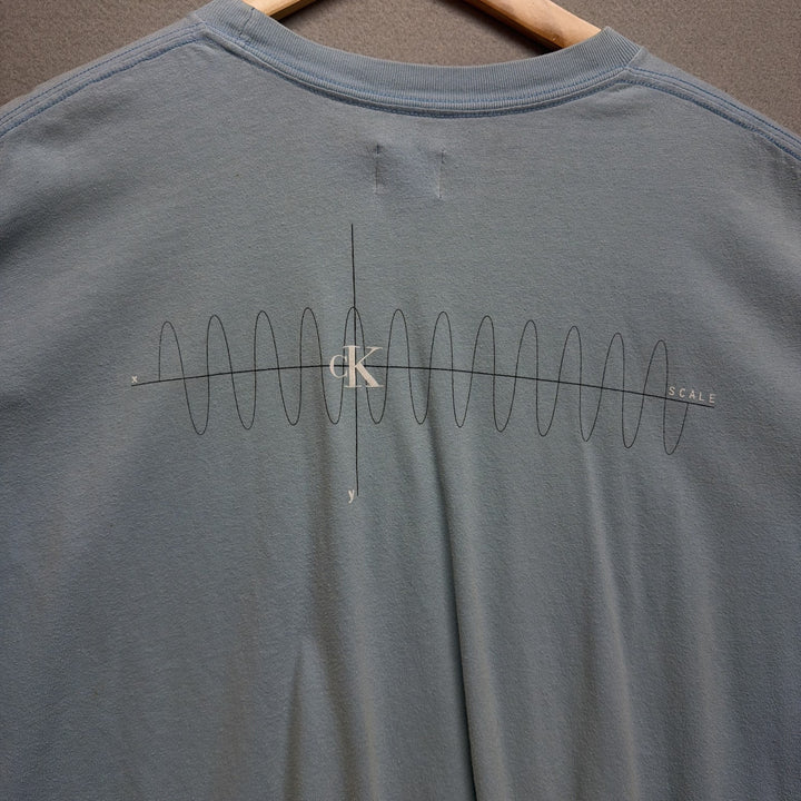 Vintage Y2K Calvin Klein Scale T Shirt Size