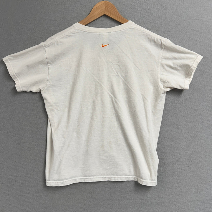 Y2K Women's Nike V Neck Bedazzled Logo Tee Size Medium