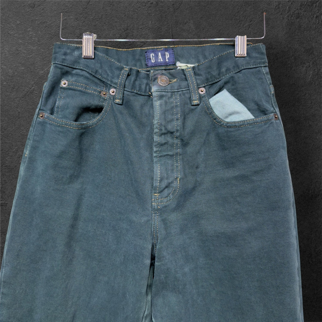 Vintage Gap Green 90s Jeans Size 27 Grunge
