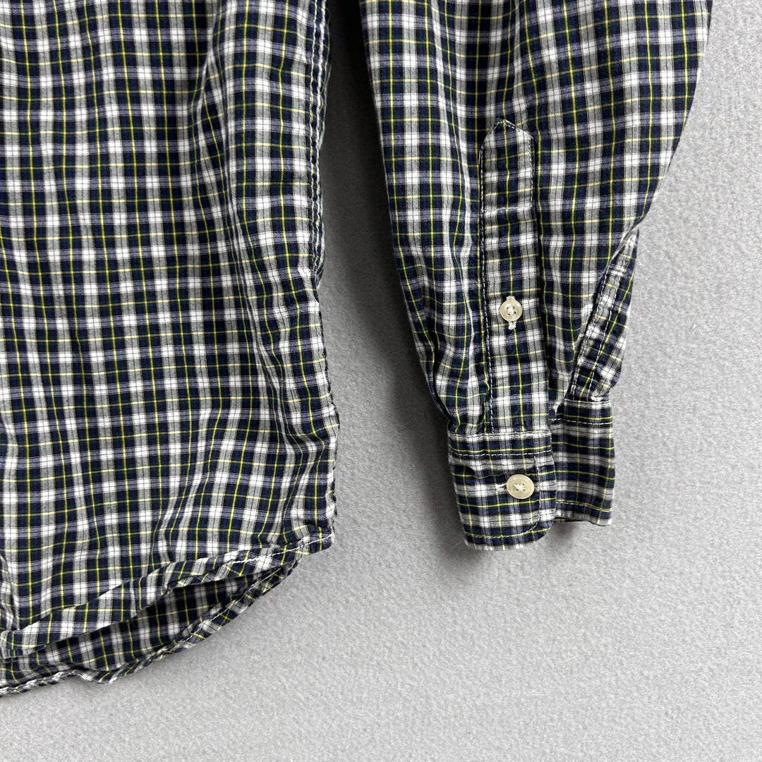 Vintage Polo Ralph Lauren Kids Plaid Button Down Shirt Size Medium