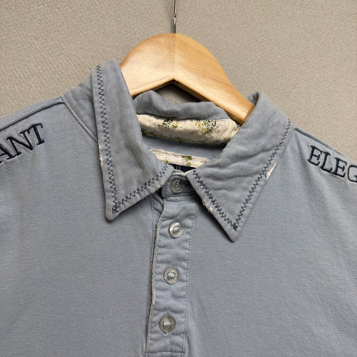 Vintage Y2K English Laundry Blue Polo Shirt Size Large