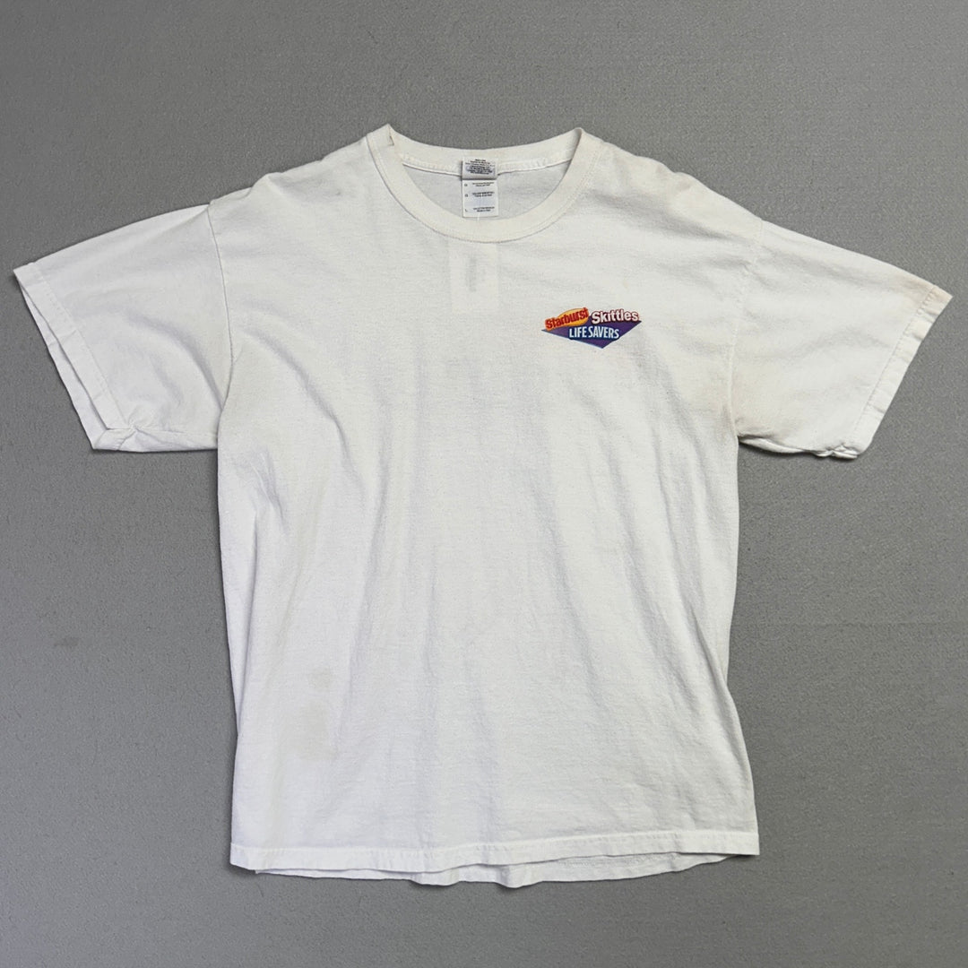 Vintage Starburst Skittles Lifesavers Candy T Shirt Size Large