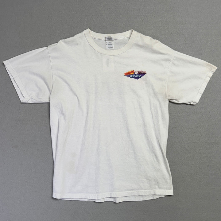 Vintage Starburst Skittles Lifesavers Candy T Shirt Size Large