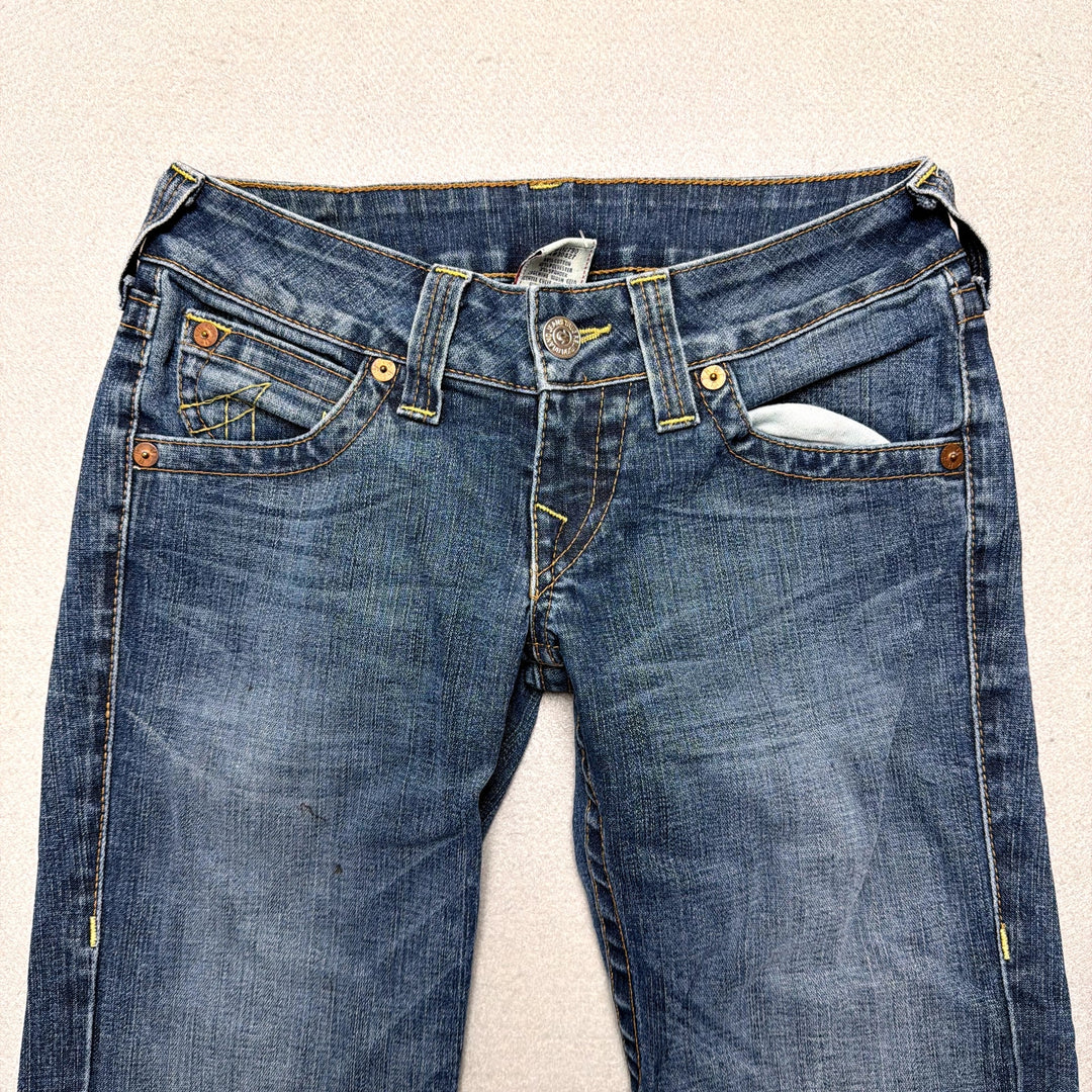 Vintage True Religion Low Rise Flare Candace Jeans Size 26