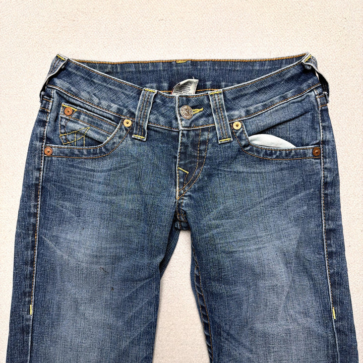 Vintage True Religion Low Rise Flare Candace Jeans Size 26