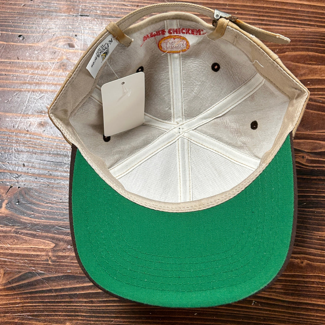 90's Tyson Foods Tan K Products Leather Strapback Hat