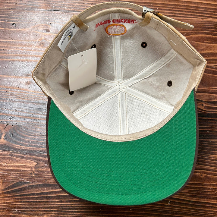 90's Tyson Foods Tan K Products Leather Strapback Hat