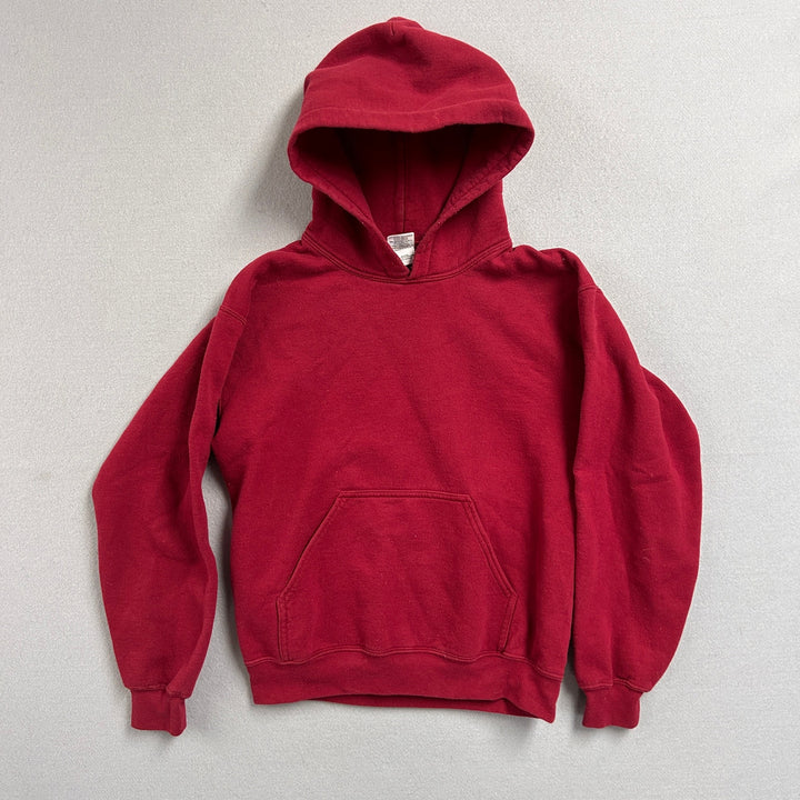 Men's Red Blank Gildan Pullover Hoodie Size Small