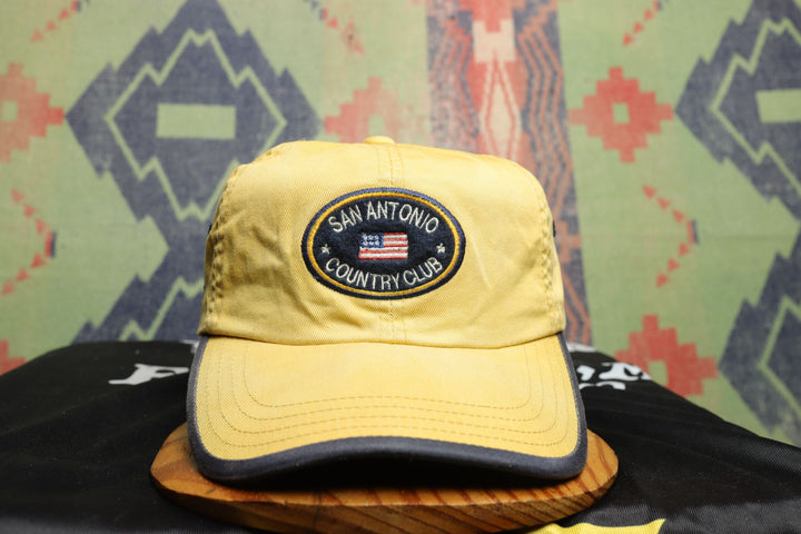 San Antonio Country Club Vintage Yellow Strap back Hat 2000s
