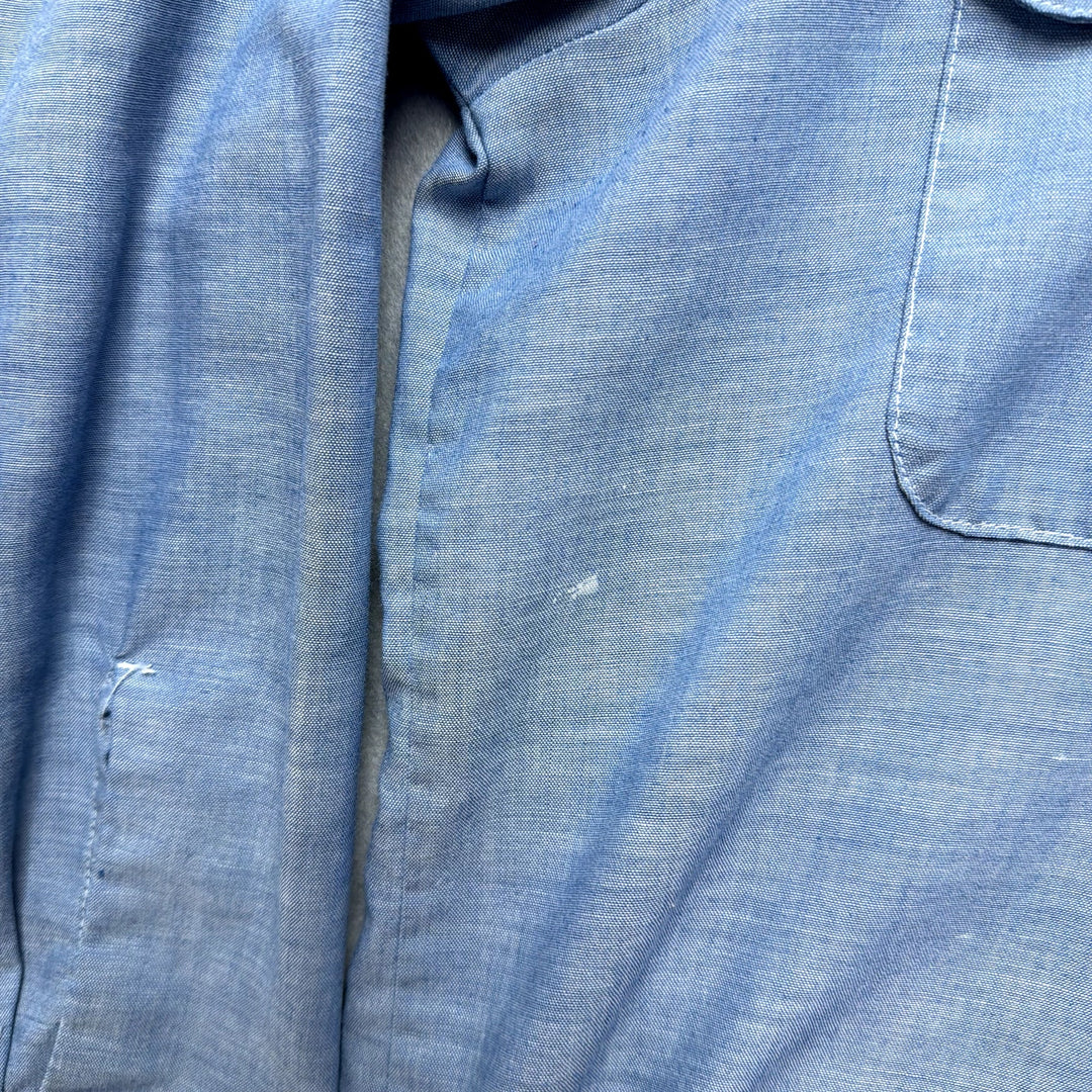 Vintage Big Mac Selvedge Chambray Denim Shirt Size Large 70s