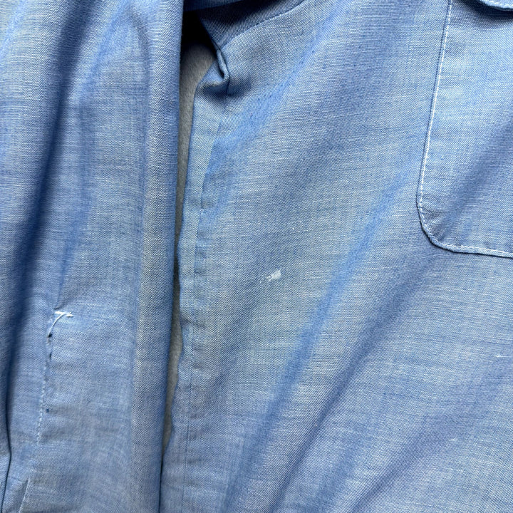 Vintage Big Mac Selvedge Chambray Denim Shirt Size Large 70s