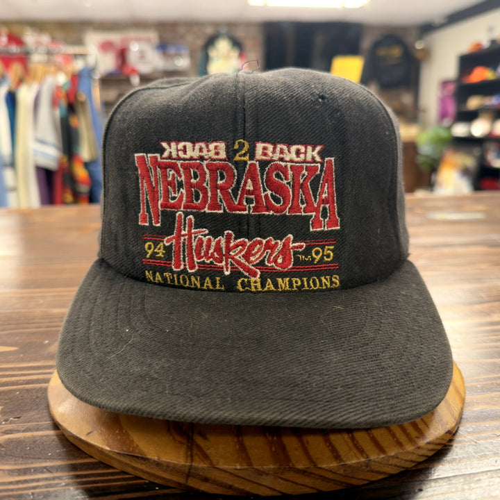Nebraska Huskers Vintage National Champions Snapback Hat 90s