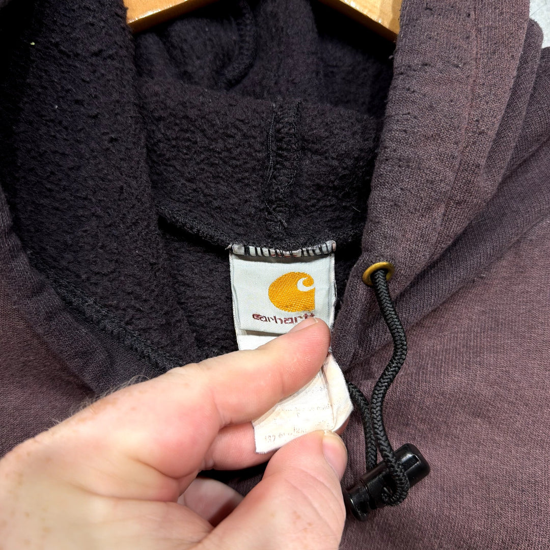 Vintage Carhartt Sun Faded Black Hoodie Size XXXL