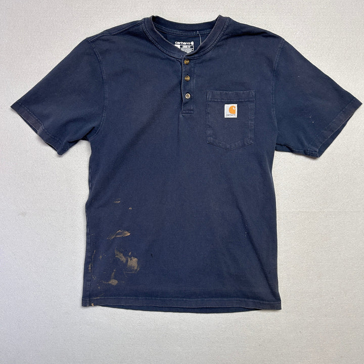 Carhartt Blue Pocket T Shirt Size Medium