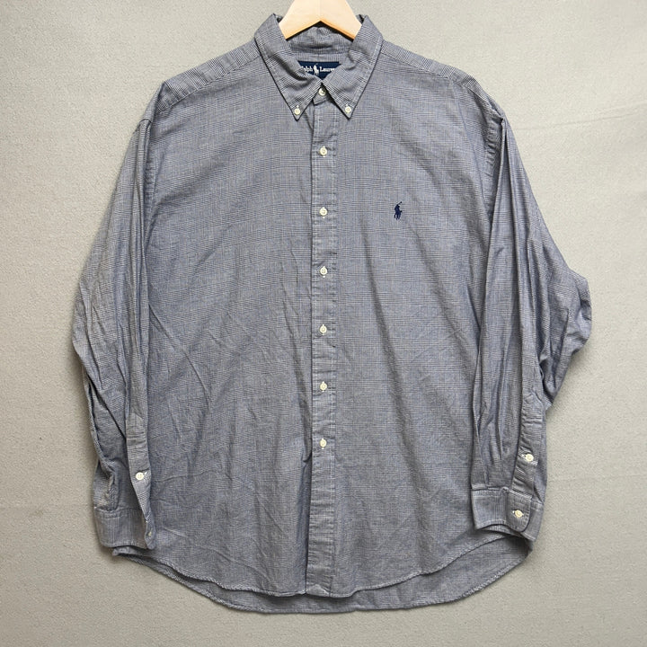 Vintage Polo Ralph Lauren Plaid Blake Button Down Shirt Size XL