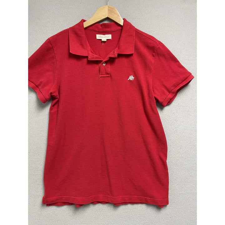 Y2K Aeropostale Red Polo Shirt Size Large