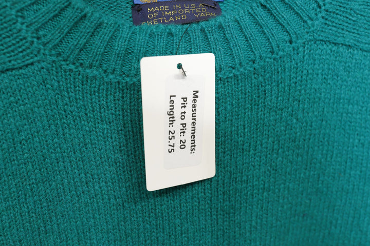 Pendleton Vintage Teal Wool Sweater Medium 80s