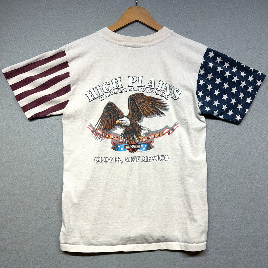 Vintage Harley Davidson USA Flag Sleeve T Shirt Size Medium