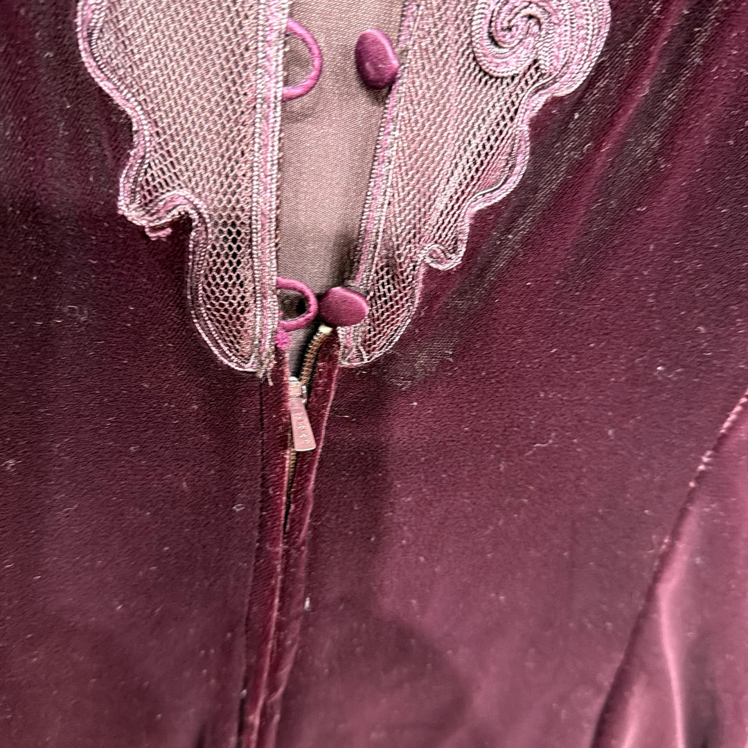 Vintage Maggy London Velour Dress Size 14