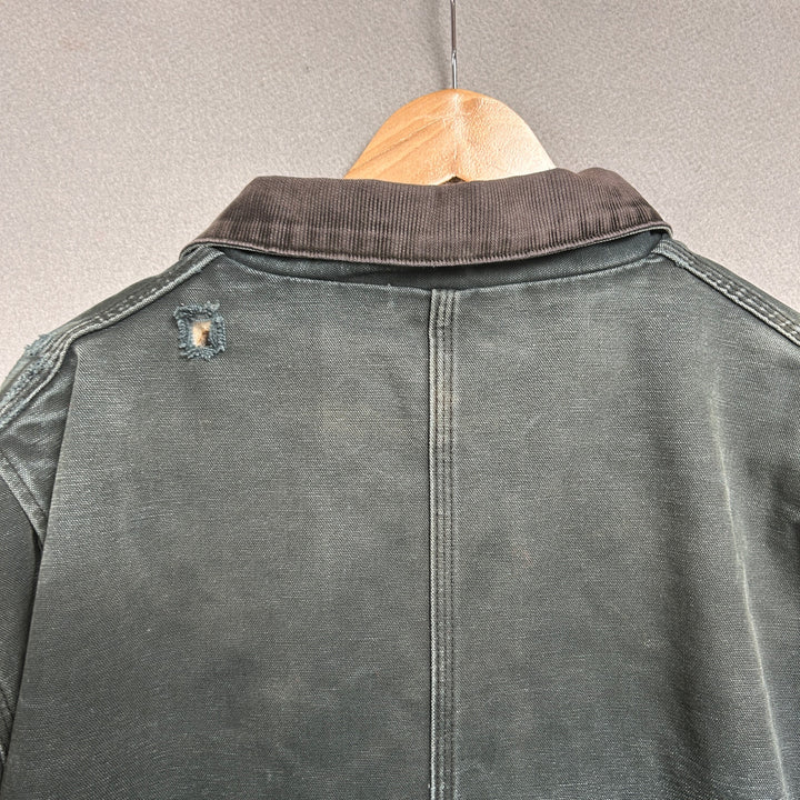 Vintage Carhartt C03 BLK Full Zip Work Wear Jacket Distressed 48