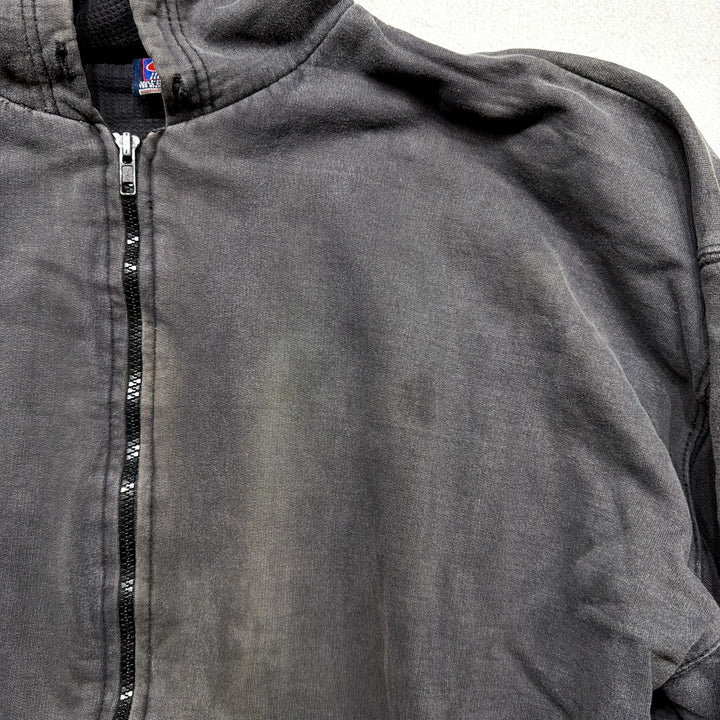 Vintage Black Thermal Lined Hoodie Size XXL