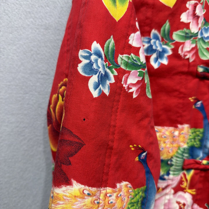 Vintage Peacock Asian Print Allie Flynn Jacket Size 13/14