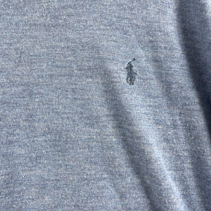 Men's Polo Ralph Lauren Blue Merino Wool Sweater Size XL