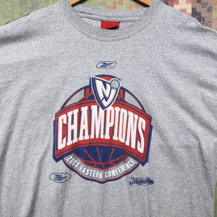 New Jersey Nets NBA Finals Vintage T Shirt Size XL 2000s