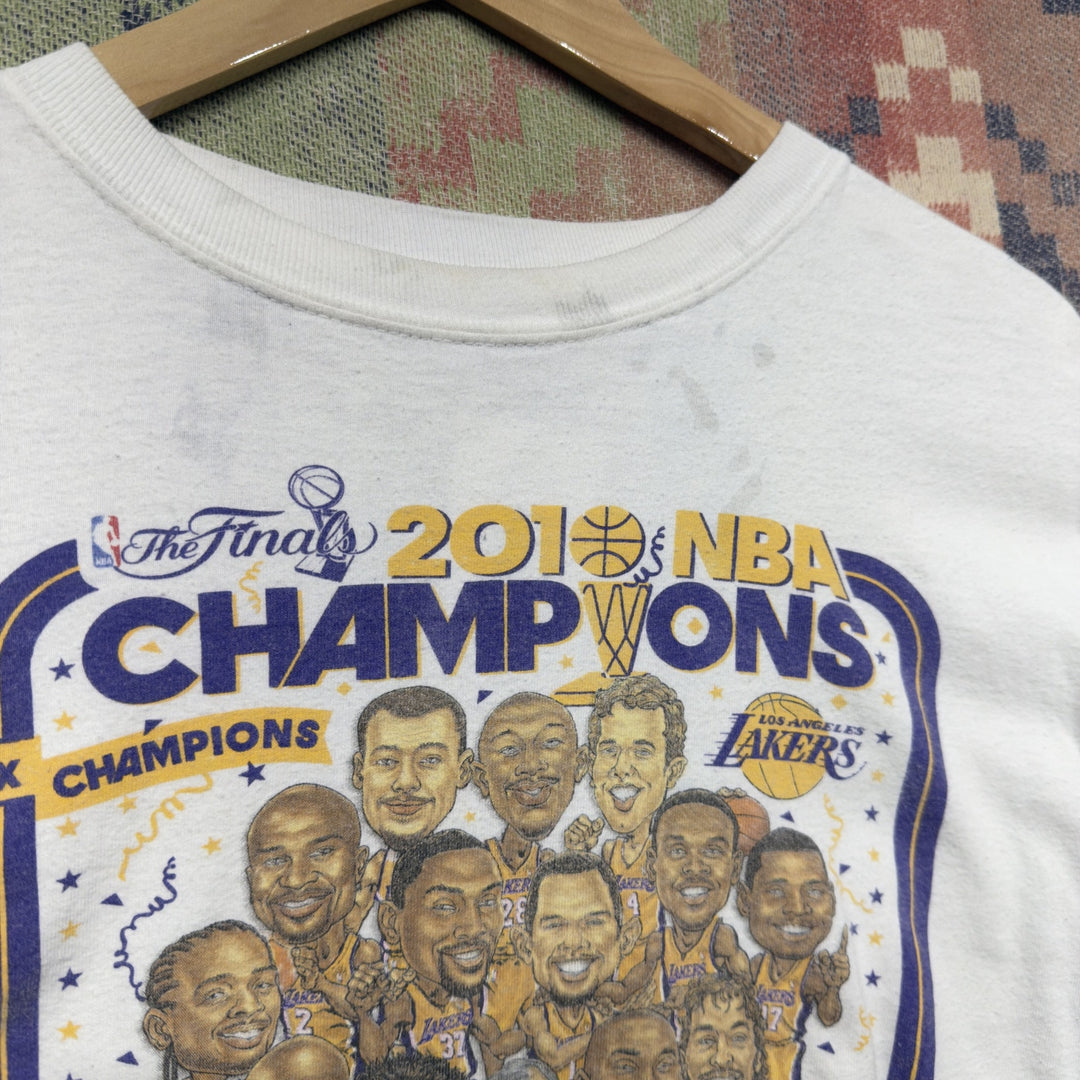 Adidas Lakers Champions Caricature Vintage T Shirt Size Medium 2000s