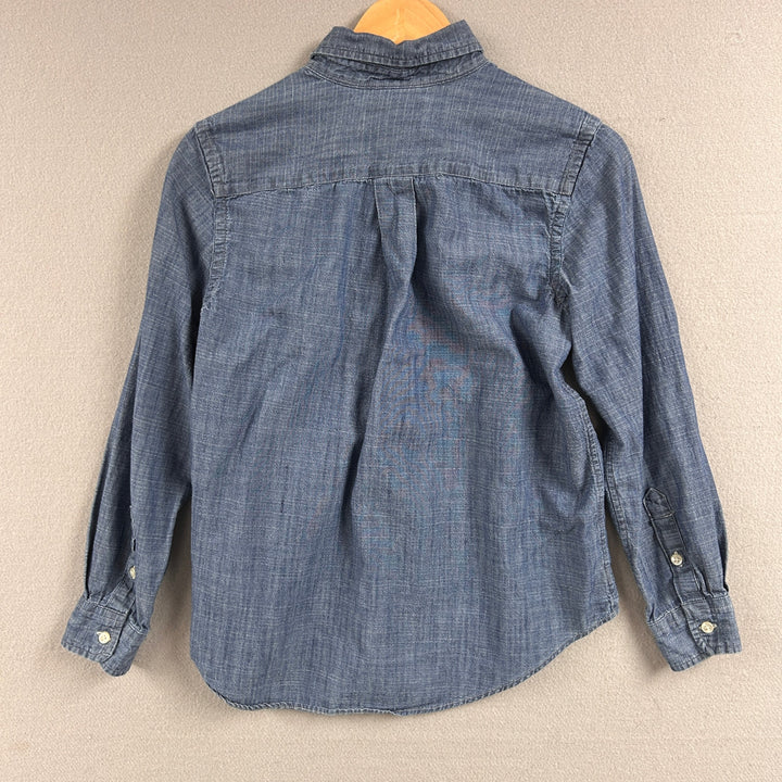 Polo Ralph Lauren Chambray Denim Kids Button Down Shirt Size Large