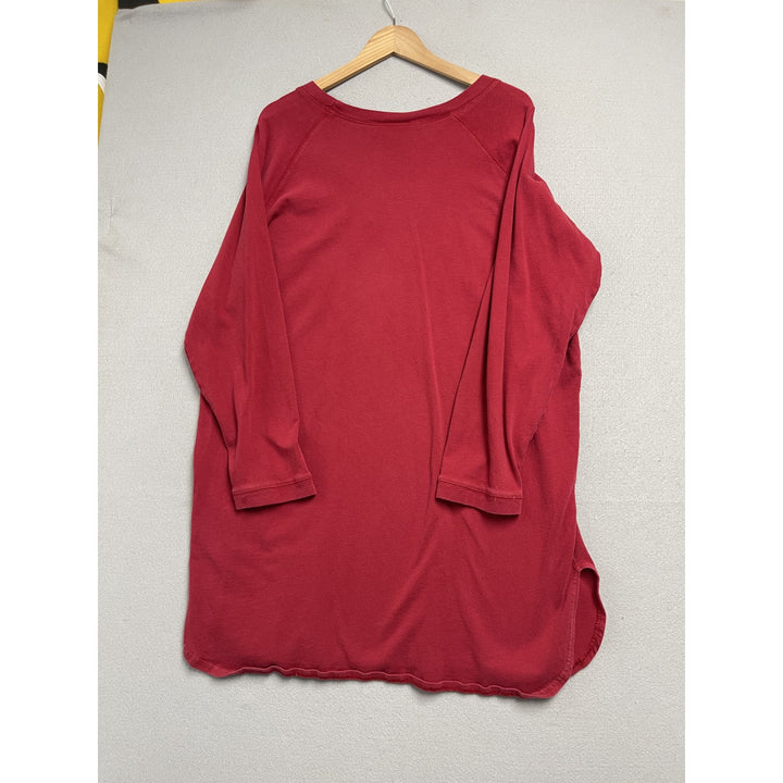 Vintage Disney Store Red Mickey Mouse Sleep Shirt L/XL 24x34